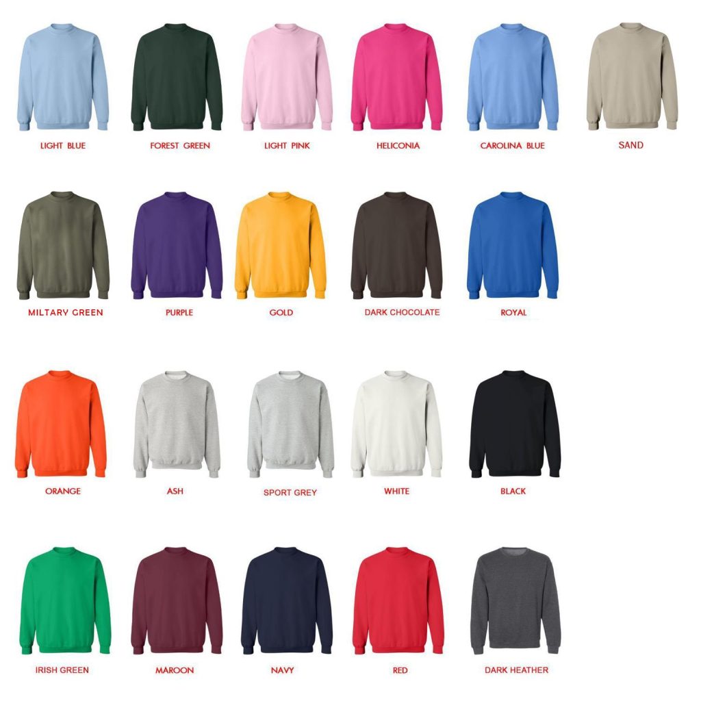 sweatshirt color chart - Animal Crossing Merchandise