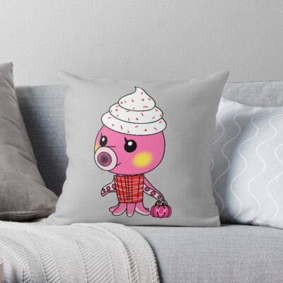 Animal Crossing Cupcake Marina Throw Pillow - Animal Crossing Merchandise