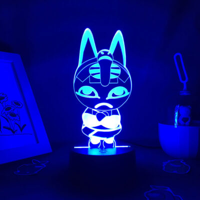 Animal Crossing Game Character Cleopatra 3D Led Night Lights Cool Gifts for Kids Bedroom Bedside Decoration - Animal Crossing Merchandise