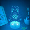 Animal Crossing Game Character Owl Celeste 3D Led Neon Night Lights Cool Gifts for Kids Bedroom 5 - Animal Crossing Merchandise