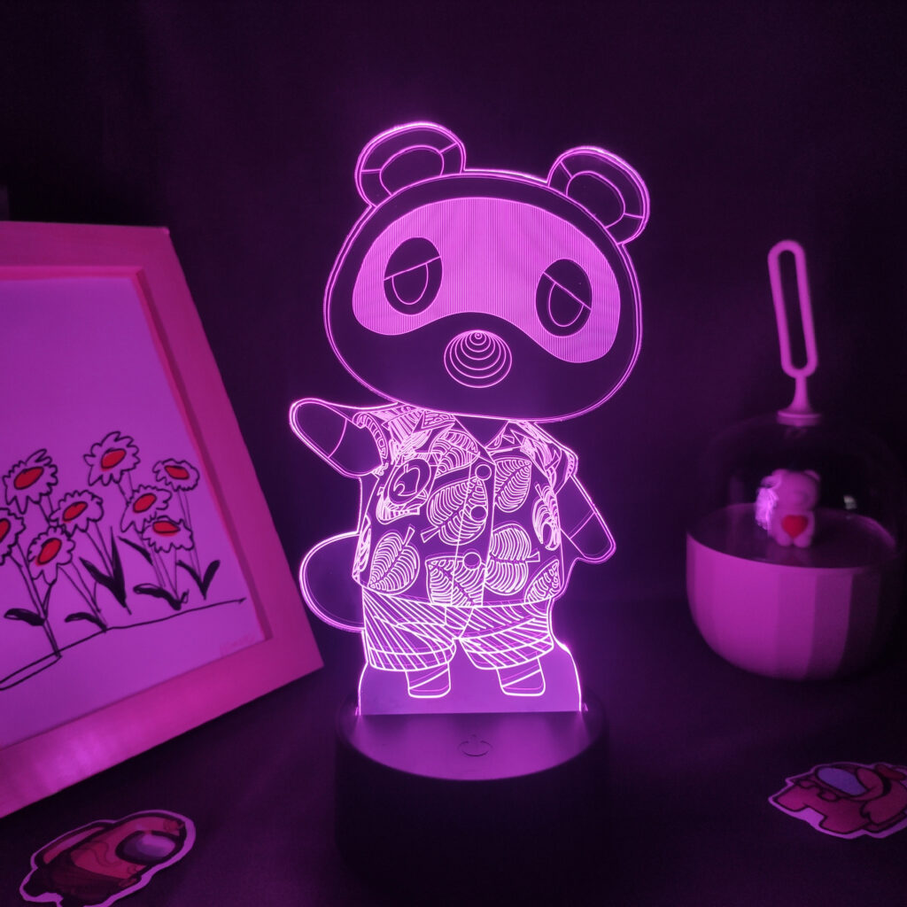 Animal Crossing Game Character Tom Nook 3D Led Lamps RGB Night Lights Cool Gifts for Kids 2 scaled - Animal Crossing Merchandise