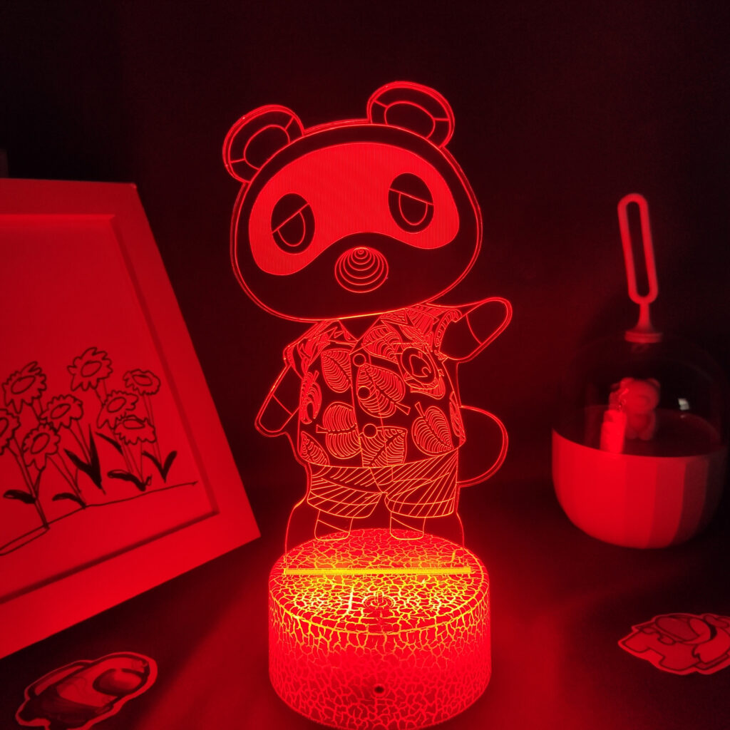 Animal Crossing Game Character Tom Nook 3D Led Lamps RGB Night Lights Cool Gifts for Kids 3 scaled - Animal Crossing Merchandise