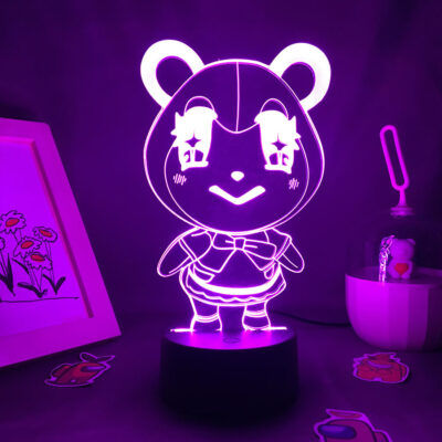 Animal Crossing New Horizons Game Character Judy 3D Led Neon Night Lights Kawaii Gifts for Kids - Animal Crossing Merchandise