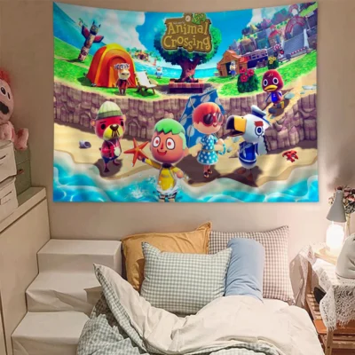 Welcom To Animal Crossing Game Tapestry - Animal Crossing Merchandise